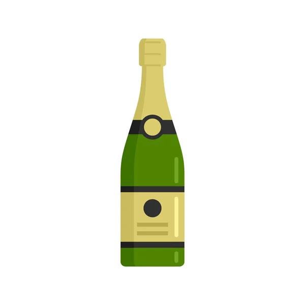 French champagne bottle icon flat isolated vector — Wektor stockowy