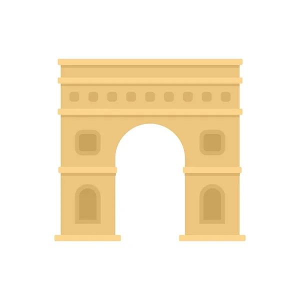 Paris triumphal arch icon flat isolated vector — Image vectorielle