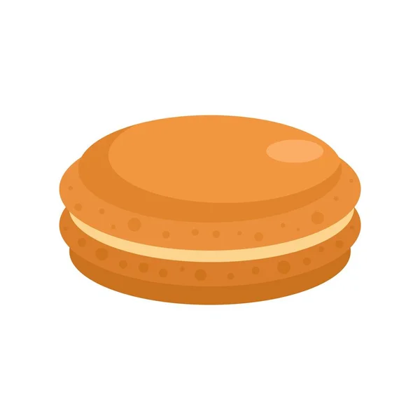 French macaroon icon flat isolated vector — Stok Vektör