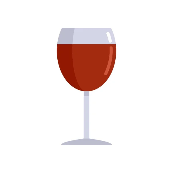 French wine glass icon flat isolated vector — Vettoriale Stock