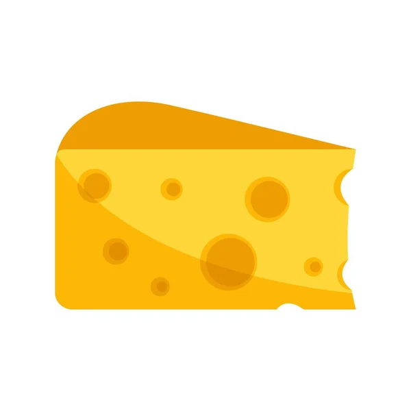 French cheese icon flat isolated vector — Wektor stockowy