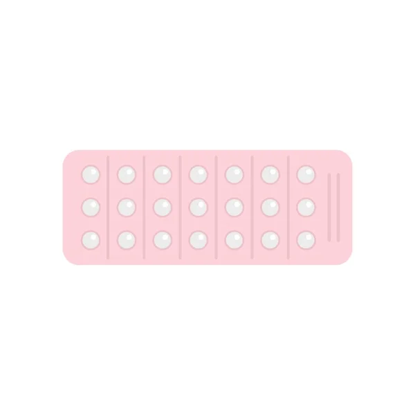 Pill blister icon flat isolated vector — Stockvector