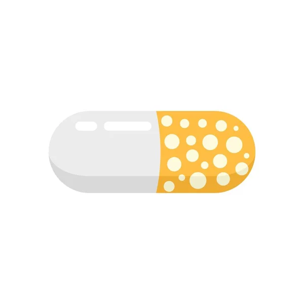 Tablet pill icon flat isolated vector —  Vetores de Stock