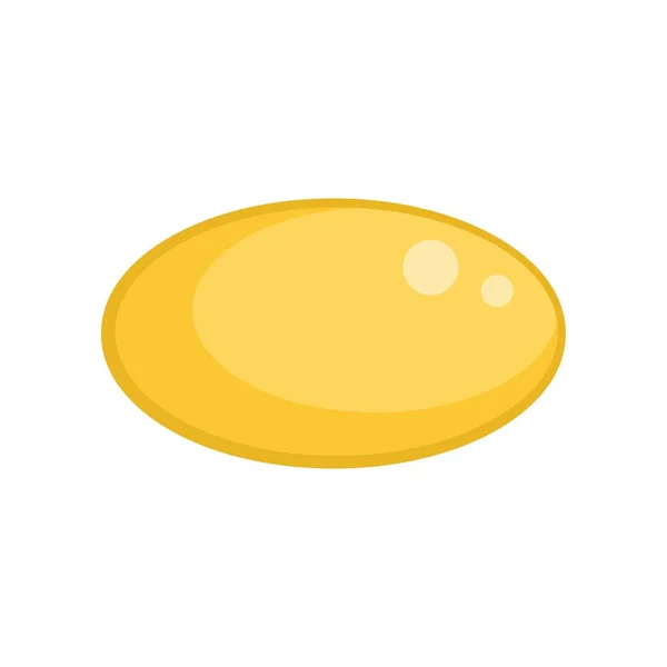 Fish oil capsule icon flat isolated vector — 스톡 벡터