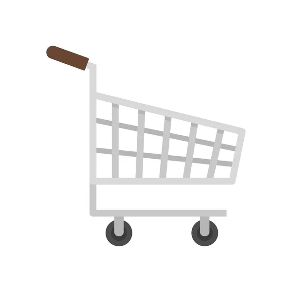 Shop cart icon flat isolated vector — Stock Vector