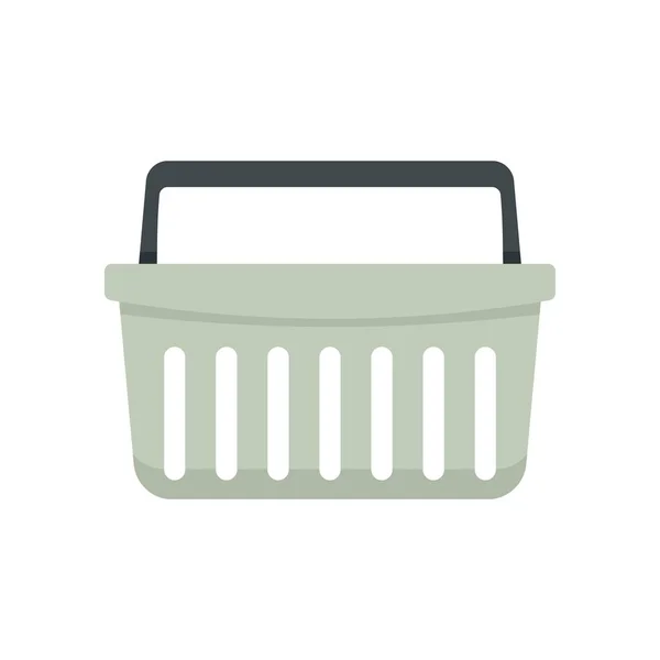 Hypermarket shop basket icon flat isolated vector — стоковый вектор