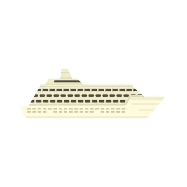 Crucero icono de la nave plana aislado vector — Archivo Imágenes Vectoriales