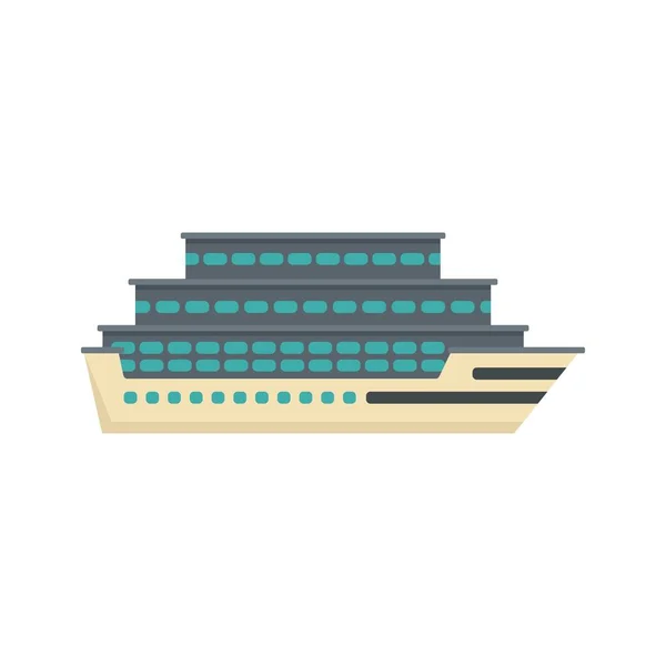 Travel cruise icon flat isolated vector — Stok Vektör