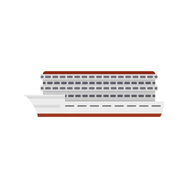 Passenger cruise icon flat isolated vector — Stock Vector