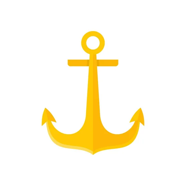 Cruise anchor icon flat isolated vector — Stock Vector
