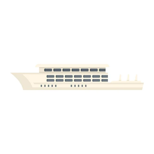 Wood cruise icon flat isolated vector — Vetor de Stock