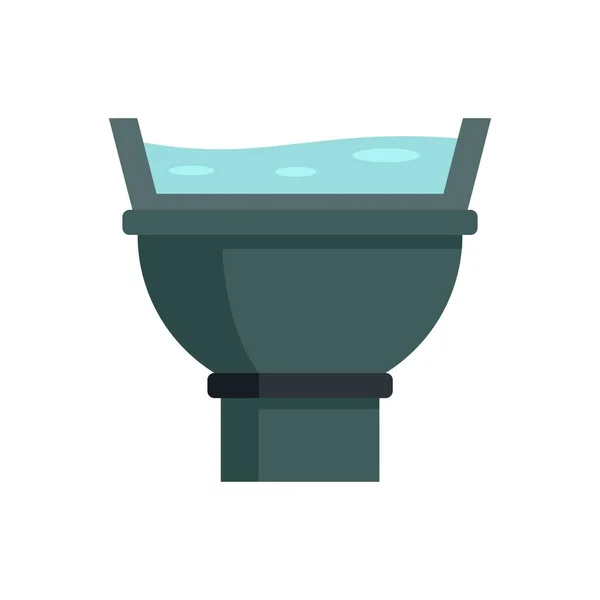 Steel gutter icon flat isolated vector — 스톡 벡터