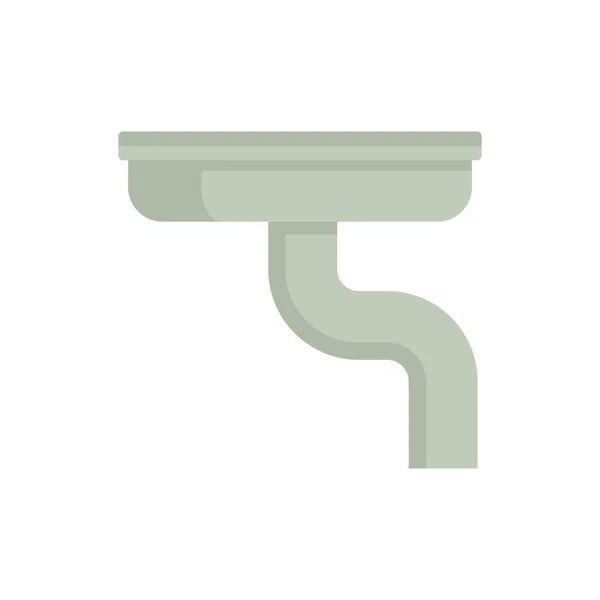 Plastic gutter icon flat isolated vector —  Vetores de Stock
