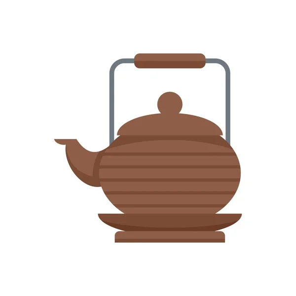 Tea ceremony teapot icon flat isolated vector — Image vectorielle