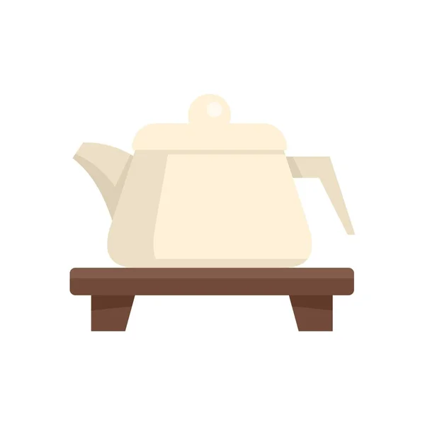 Пийте чайну церемонію значок плоский ізольований вектор — стоковий вектор