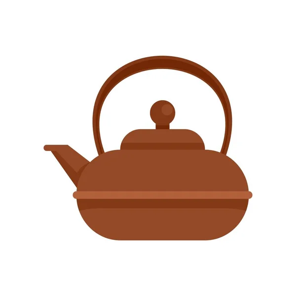 Aromatic tea pot icon flat isolated vector — Stockvector