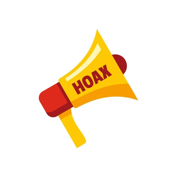 Hoax megaphone icon flat isolated vector — Stockvector