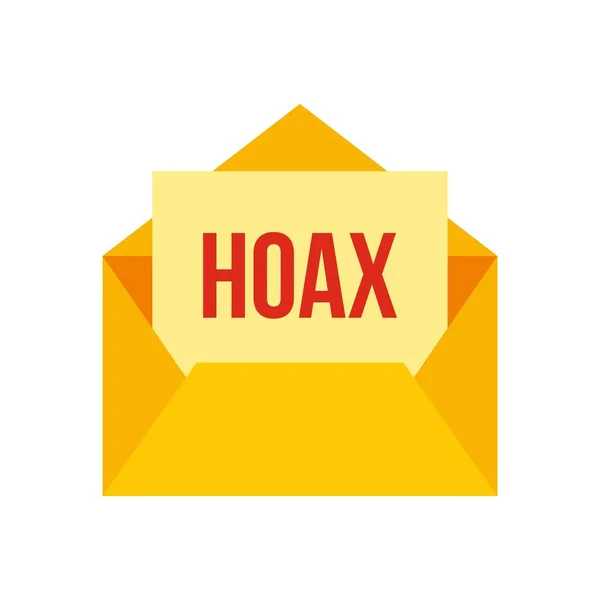 Hoax mail icon flat isolated vector — Stockvector