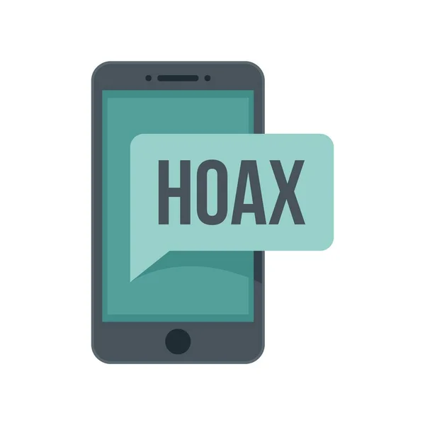 Hoax phone sms icon flat isolated vector — Stockvector