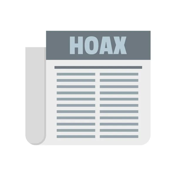 Hoax newspaper icon flat isolated vector — Stockvector