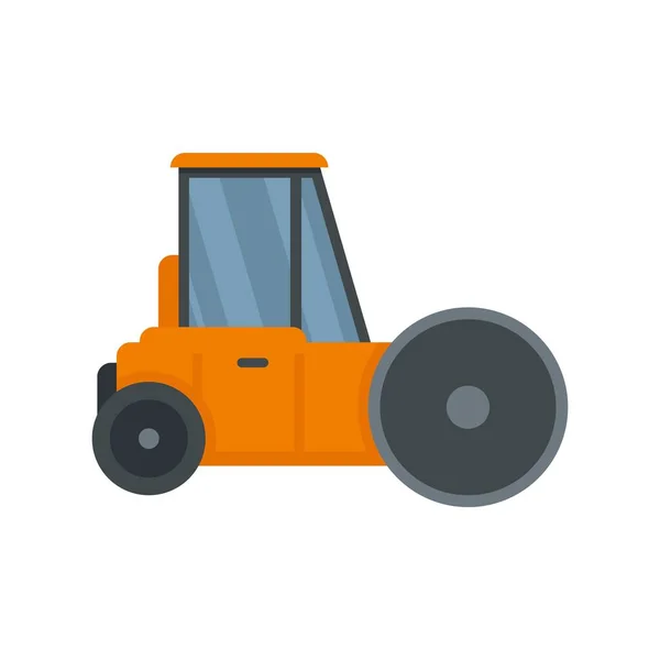 Road roller icon flat isolated vector — стоковый вектор