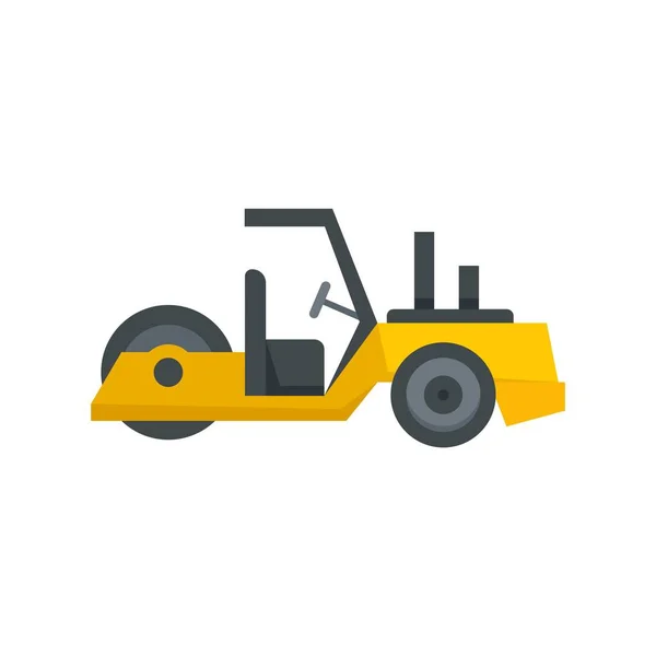 Work road roller icon flat isolated vector — Stockvektor