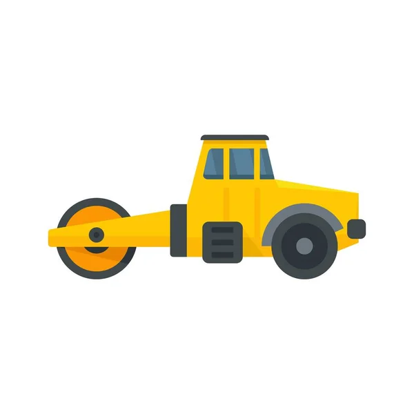 Maintenance road roller icon flat isolated vector — Stockvektor