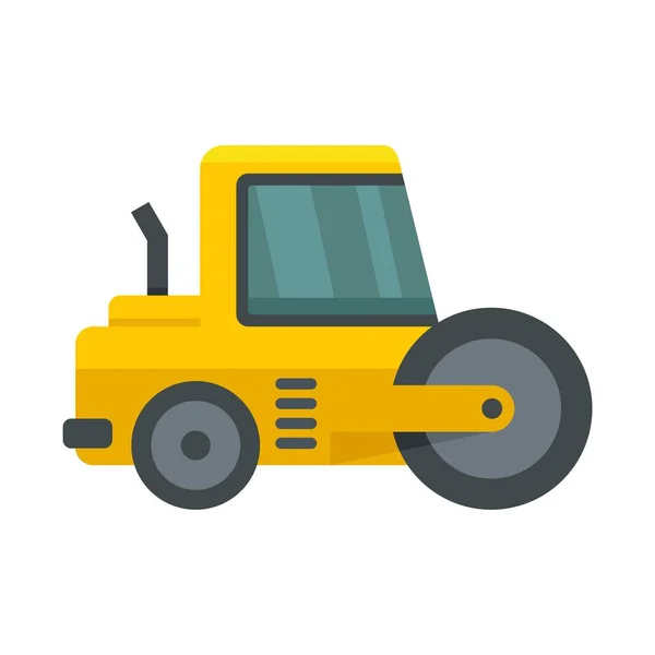 Vehicle road roller icon flat isolated vector — Stockvektor