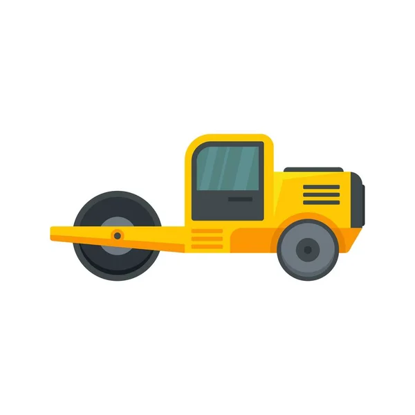 Danger road roller icon flat isolated vector — стоковый вектор