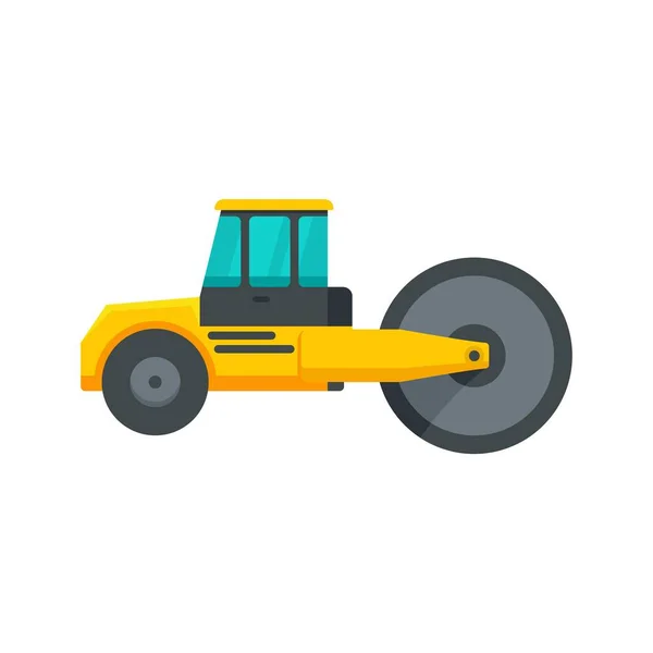 Safety road roller icon flat isolated vector — стоковый вектор