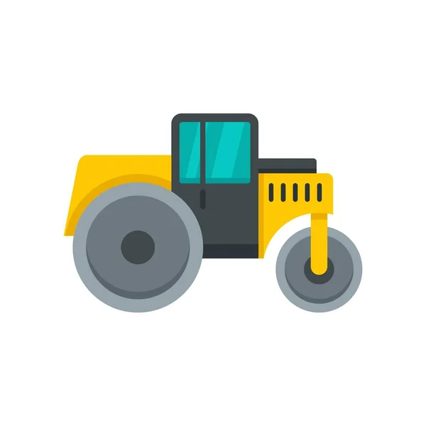 Surface road roller icon flat isolated vector — стоковый вектор