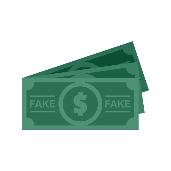 Fake cash money icon flat isolated vector — Stockvector
