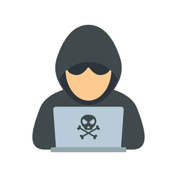 Modern hacker icon flat isolated vector — Stock Vector