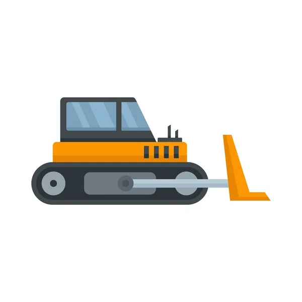 Caterpillar bulldozer icon flat isolated vector — Stockvector