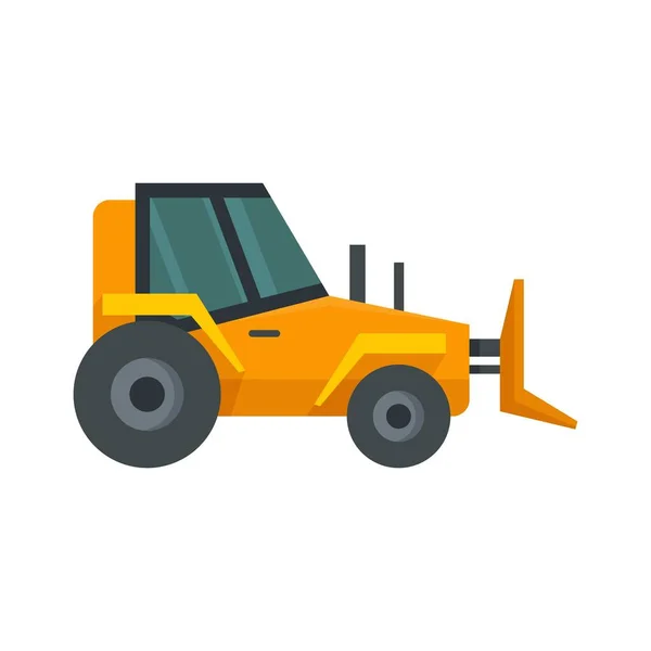Digger bulldozer icon flat isolated vector — Vetor de Stock