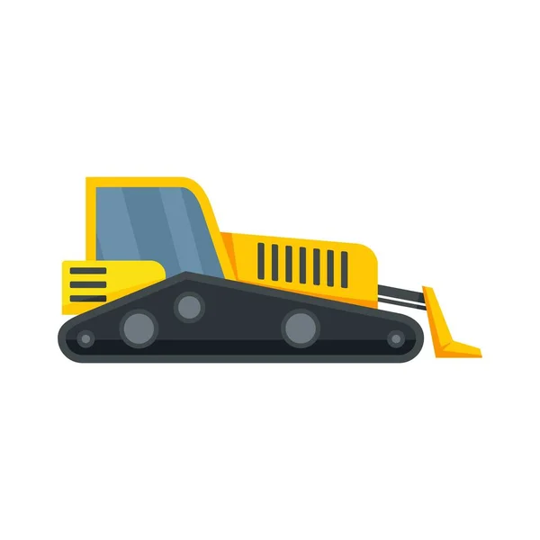 Road bulldozer icon flat isolated vector — Stock Vector