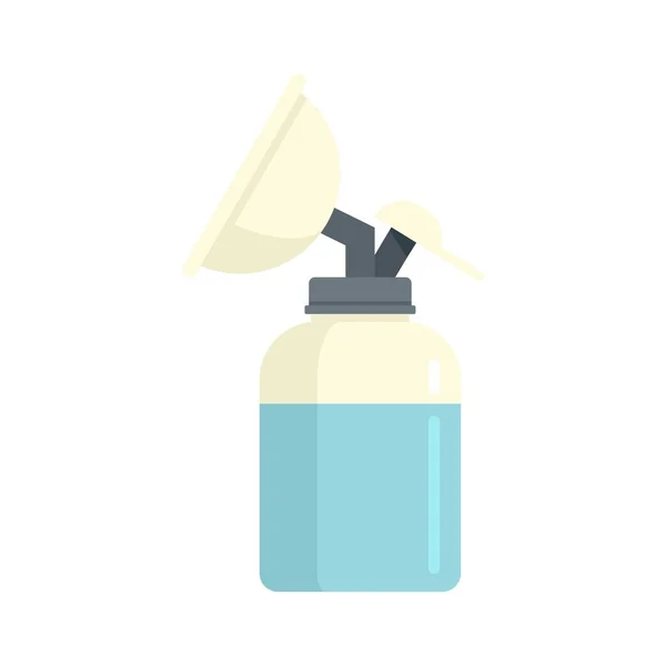 Compact breast pump icon flat isolated vector — стоковый вектор