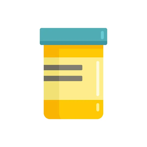 Chicken pox pill jar icon flat isolated vector — Vector de stock