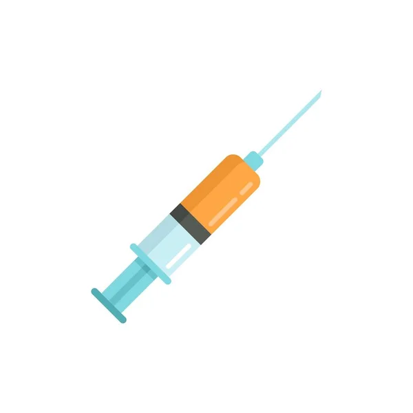 Chicken pox syringe icon flat isolated vector — 스톡 벡터