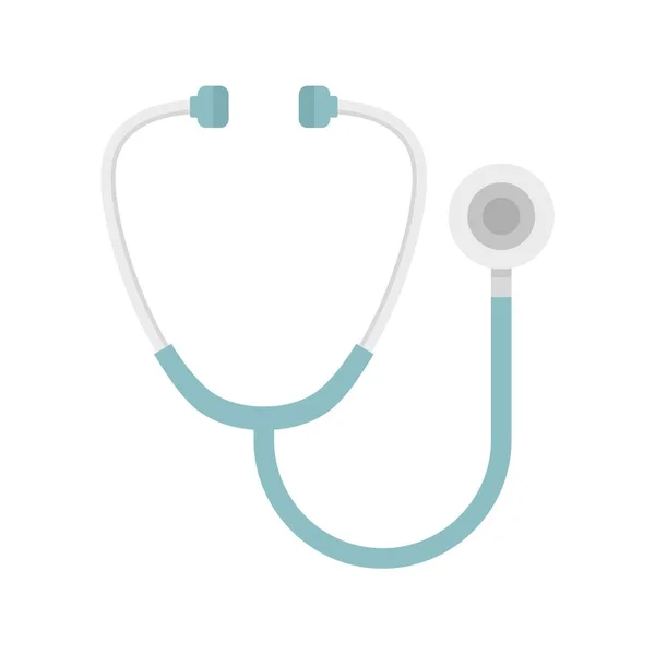 Ikona stetoskopu płaski izolowany wektor — Wektor stockowy