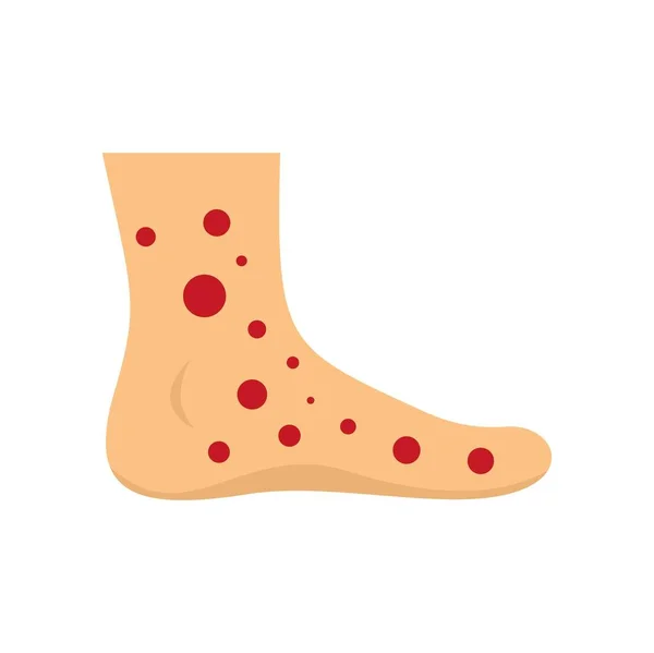 Foot measles icon flat isolated vector — Διανυσματικό Αρχείο