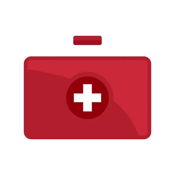 First medical aid kit icon flat isolated vector —  Vetores de Stock