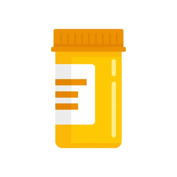 Pill jar icon flat isolated vector — Vector de stock