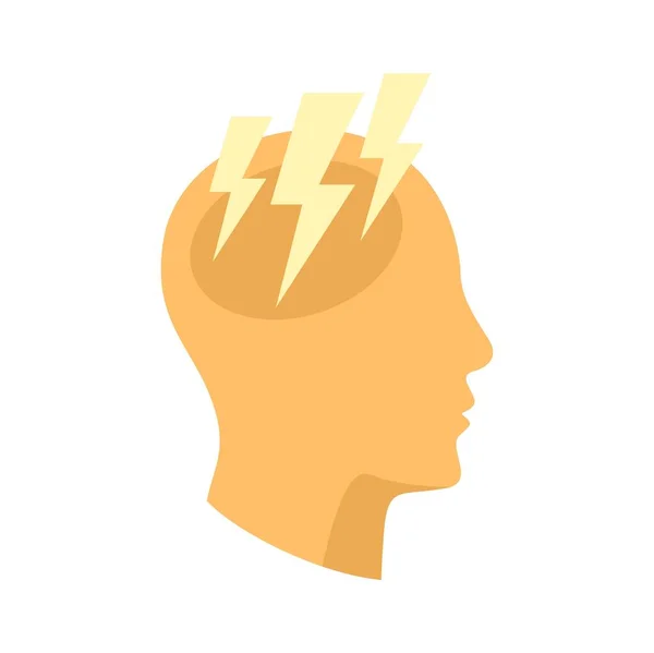 Measles headache icon flat isolated vector — Vettoriale Stock