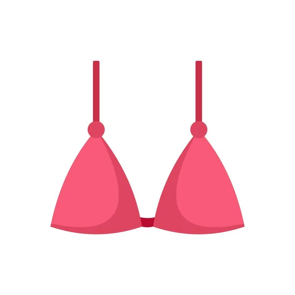 Woman bra icon flat isolated vector — Stock Vector