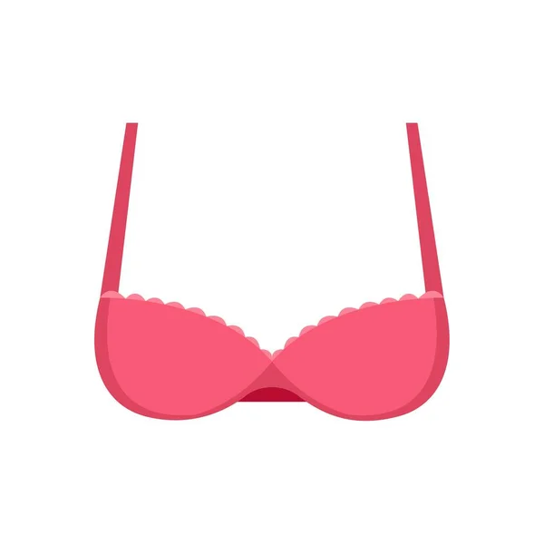 Lady bra icon flat isolated vector — Stock vektor