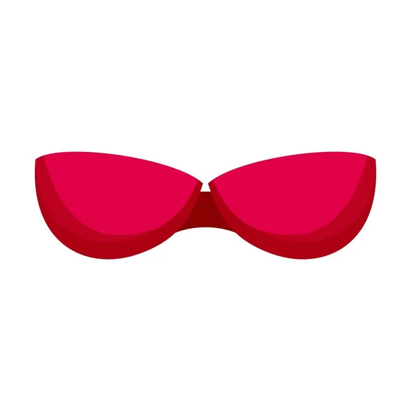 Chest bra icon flat isolated vector — 图库矢量图片