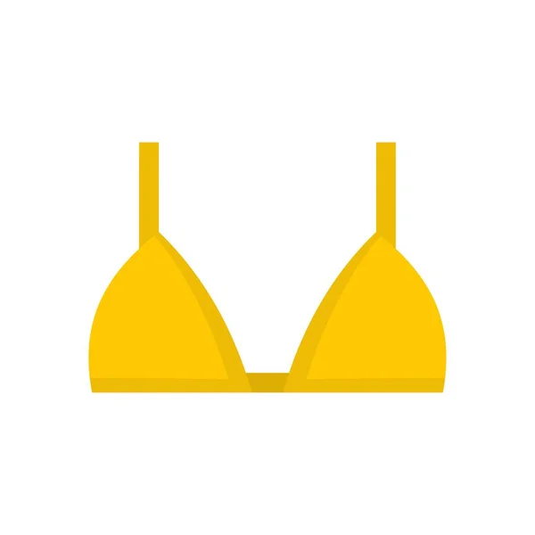 Lady bra icon flat isolated vector — Stock Vector