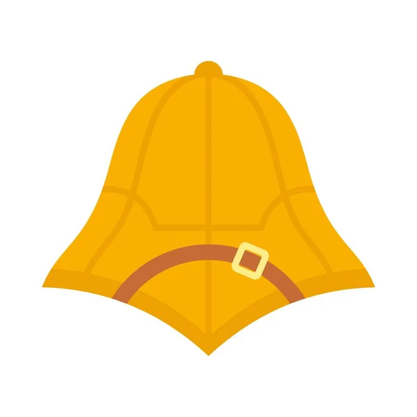 Safari cazador sombrero icono plano aislado vector — Archivo Imágenes Vectoriales