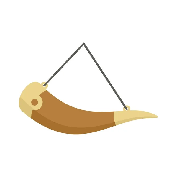 Hunter horn icon flat isolated vector — Διανυσματικό Αρχείο